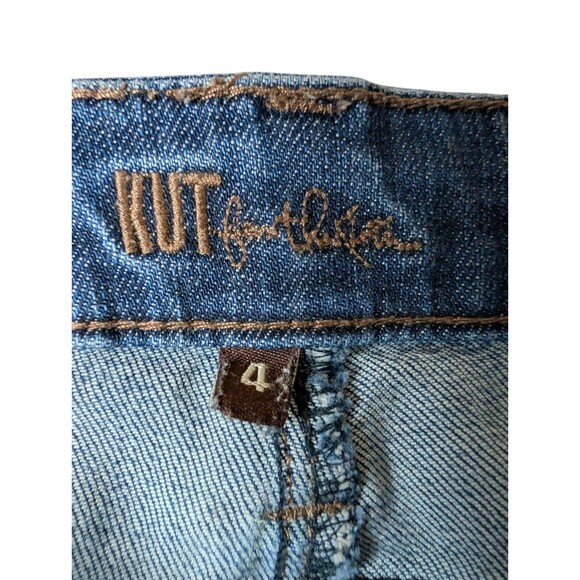 Kut from the Kloth Womens 4 Brigitte Ankle Skinny Mid Rise Denim Jeans Patchwork - Picture 3 of 7